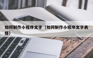 如何制作小程序文字（如何制作小程序文字表格）